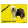 Warnschild "Vorsicht freilaufender Hund"