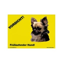 Warnschild "Vorsicht freilaufender Hund"