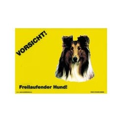 Warnschild "Vorsicht freilaufender Hund"