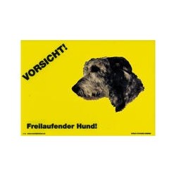 Warnschild "Vorsicht freilaufender Hund"