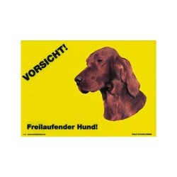 Warnschild "Vorsicht freilaufender Hund"