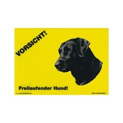 Warnschild "Vorsicht freilaufender Hund"