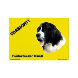 Warnschild "Vorsicht freilaufender Hund"