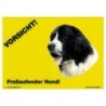 Warnschild "Vorsicht freilaufender Hund"