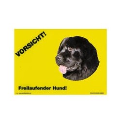 Warnschild "Vorsicht freilaufender Hund"