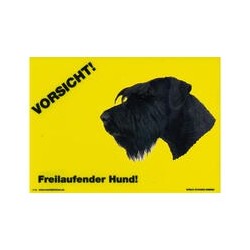 Warnschild "Vorsicht freilaufender Hund"