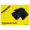 Warnschild "Vorsicht freilaufender Hund"