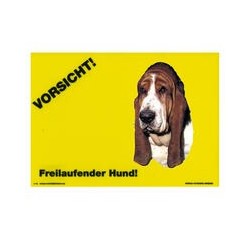 Warnschild "Vorsicht freilaufender Hund"