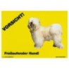 Warnschild "Vorsicht freilaufender Hund"