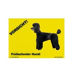 Warnschild "Vorsicht freilaufender Hund"