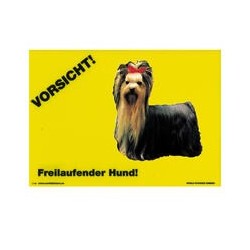 Warnschild "Vorsicht freilaufender Hund"