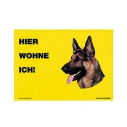 Warnschild "Hier wohne ich"