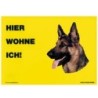 Warnschild "Hier wohne ich"