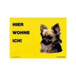 Warnschild "Hier wohne ich"