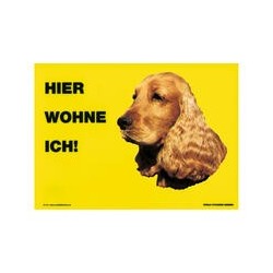 Warnschild "Hier wohne ich"