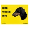 Warnschild "Hier wohne ich"