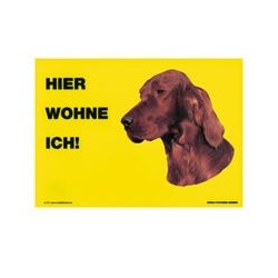 Warnschild "Hier wohne ich"