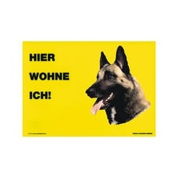 Warnschild "Hier wohne ich"