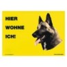 Warnschild "Hier wohne ich"