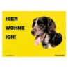 Warnschild "Hier wohne ich"