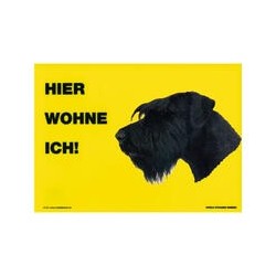 Warnschild "Hier wohne ich"