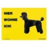 Warnschild "Hier wohne ich"