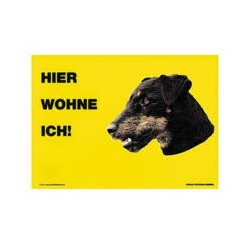 Warnschild "Hier wohne ich"