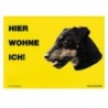 Warnschild "Hier wohne ich"