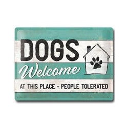 Nostalgic-Art Schild "DOGS...