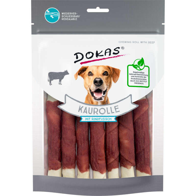 Dokas Kaurolle mit Rindfleisch für Hunde - 190 g