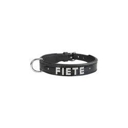 MyName Leder-Halsband, schwarz