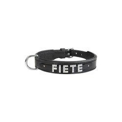 MyName Leder-Halsband, schwarz