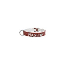 MyName Leder-Halsband, rot