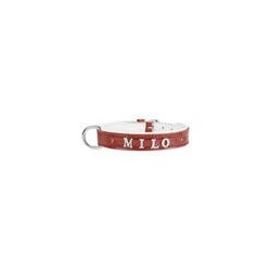 MyName Leder-Halsband, rot