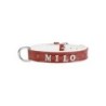 MyName Leder-Halsband, rot