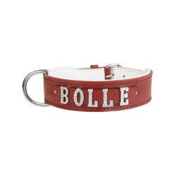 MyName Leder-Halsband, rot