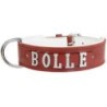 MyName Leder-Halsband, rot