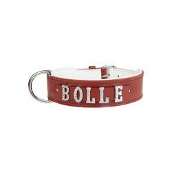 MyName Leder-Halsband, rot