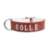 MyName Leder-Halsband, rot