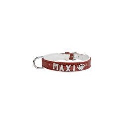 MyName Leder-Halsband, rot