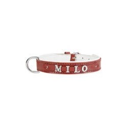 MyName Leder-Halsband, rot