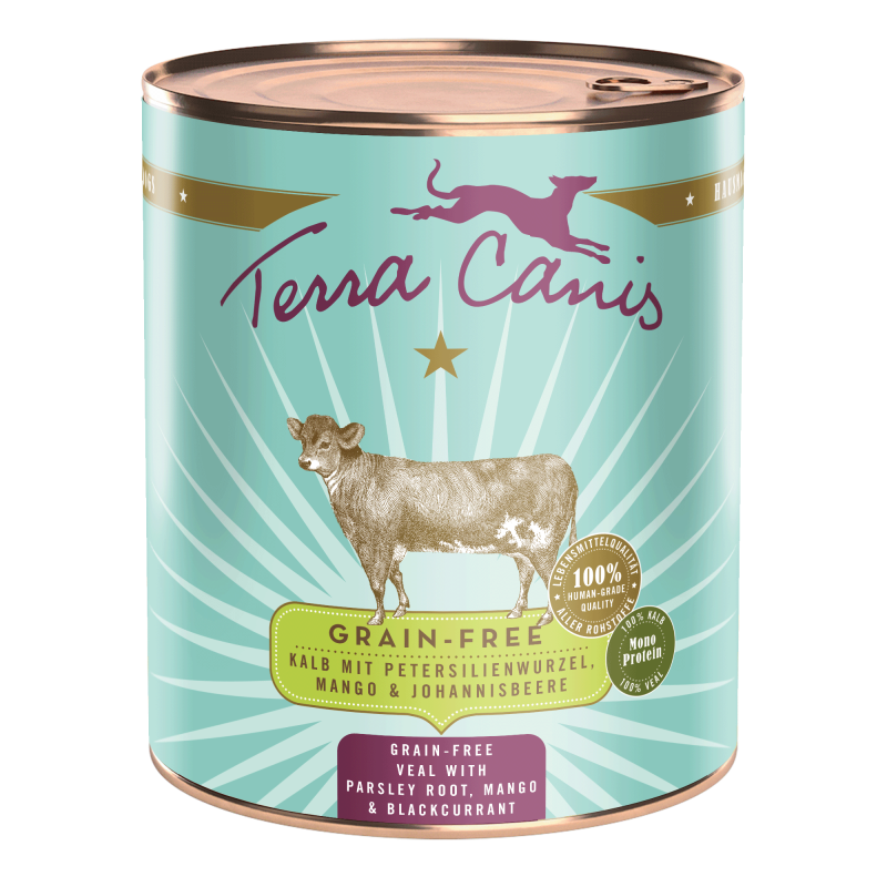 Terra Canis Getreidefrei | Kalb mit Petersilienwurzel, Mango und Johannisbeere 800g