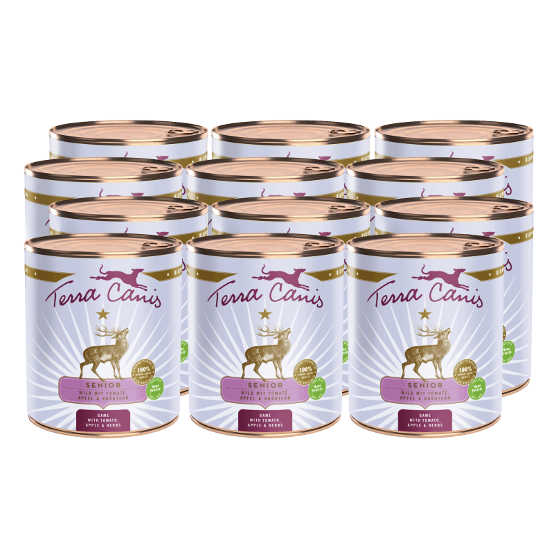 Terra Canis Senior | Wild mit Tomate, Apfel und Gesundheitskräutern 12x 800g