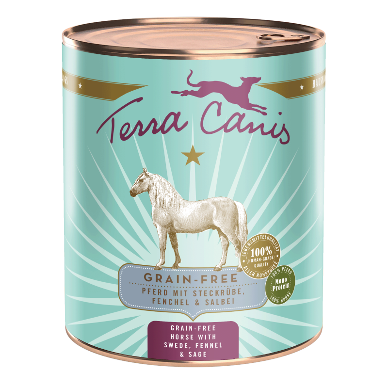 Terra Canis Getreidefrei | Pferd mit Steckrübe, Fenchel und Salbei 800g