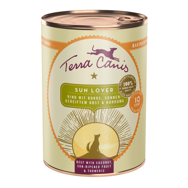 Terra Canis Love the Planet | Sun Lover – Rind mit Kokos, sonnengereiftem Obst und Kurkuma 400g