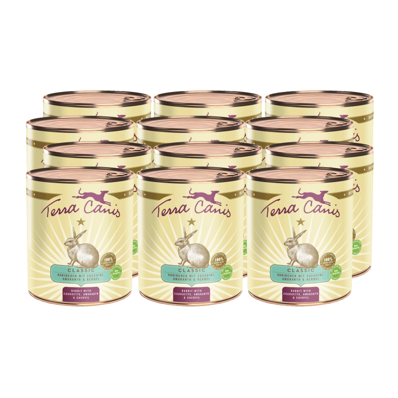 Terra Canis Classic | Kaninchen mit Zucchini, Amaranth und Kerbel 12x 800g