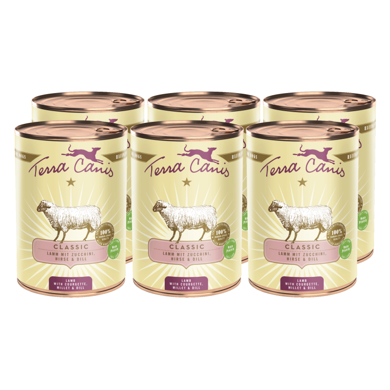 Terra Canis Classic | Lamm mit Zucchini, Hirse und Dill 6x 400g