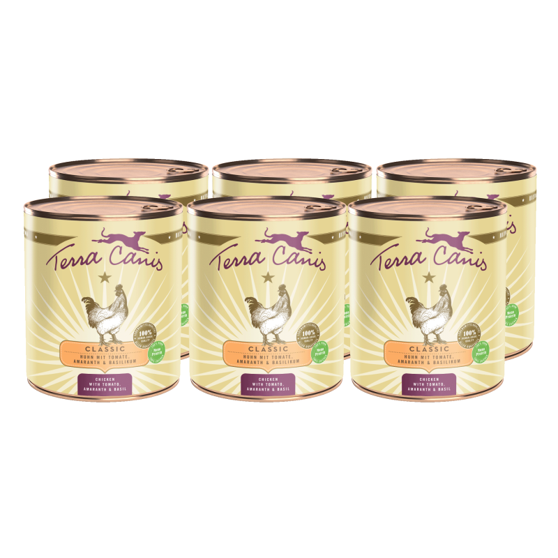 Terra Canis Classic | Huhn mit Tomate, Amaranth und Basilikum 6x 800g