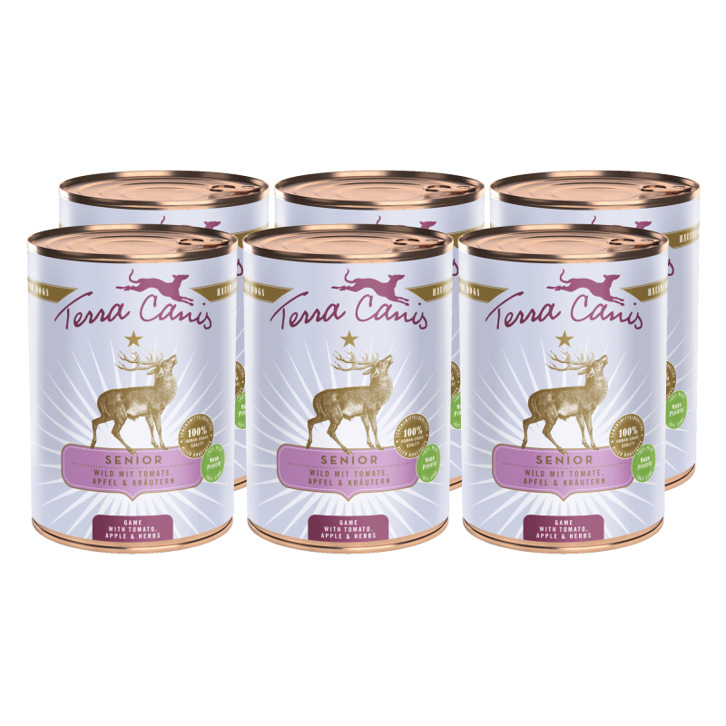 Terra Canis Senior | Wild mit Tomate, Apfel und Gesundheitskräutern 6x 400g