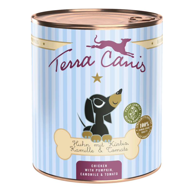 Terra Canis Welpe | Huhn mit Kürbis, Kamille und Tomate 800g